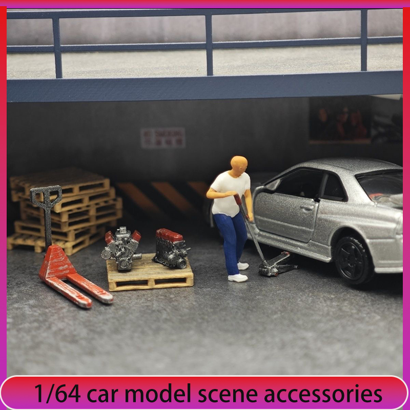 1:64 decorações de cena de loj - Car Jack avaliação e preço